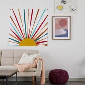 Modern Retro Sunburst Tapestry